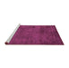 Sideview of Machine Washable Abstract Purple Modern Area Rugs, wshabs5322pur