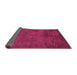 Sideview of Abstract Pink Modern Rug, abs5322pnk