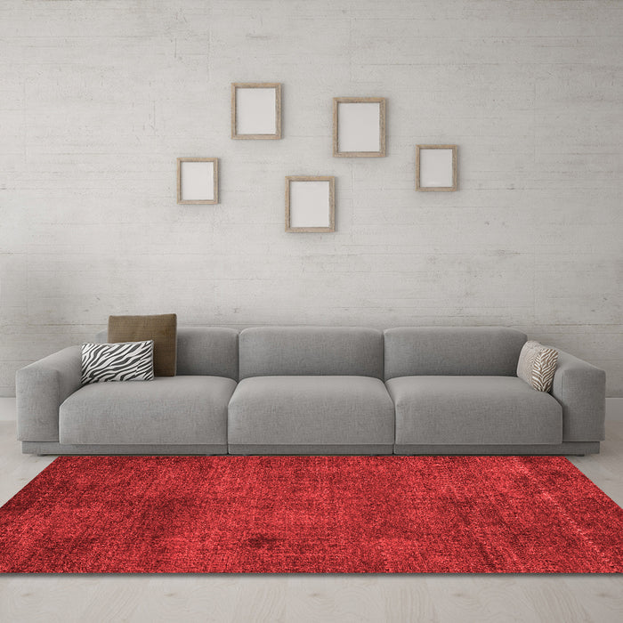 Modern Red Washable Rugs