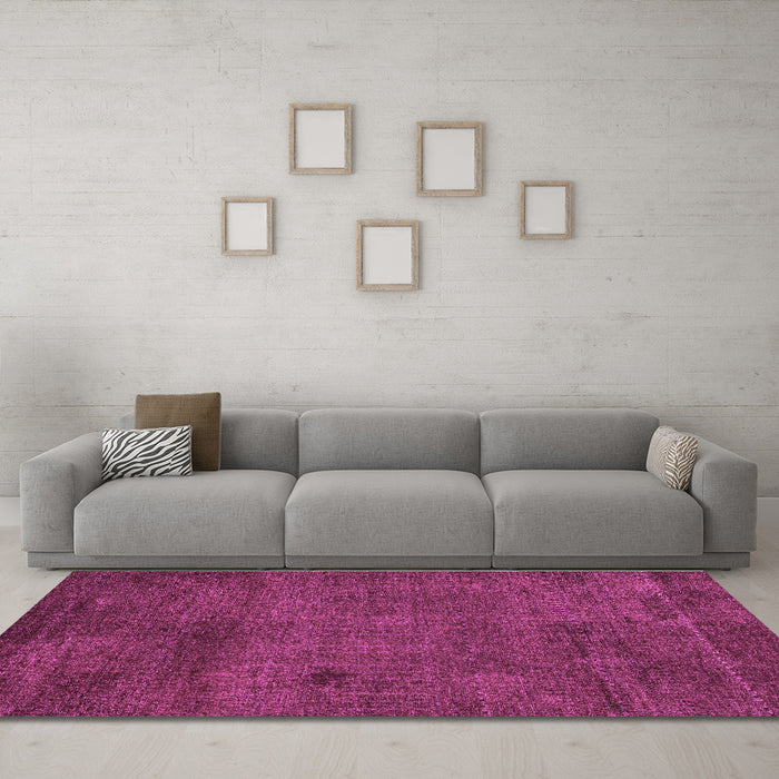 Machine Washable Abstract Purple Modern Area Rugs in a Living Room, wshabs5322pur