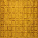 Square Abstract Yellow Modern Rug, abs5323yw