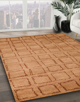 Machine Washable Abstract Sedona Brown Rug in a Family Room, wshabs5323