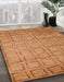 Machine Washable Abstract Sedona Brown Rug in a Family Room, wshabs5323