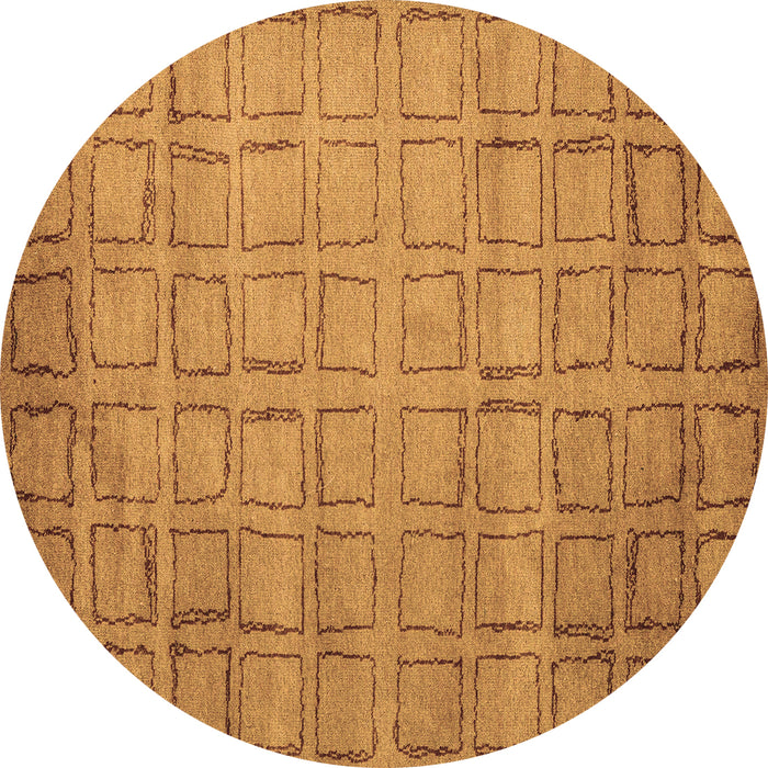 Round Machine Washable Abstract Brown Modern Rug, wshabs5323brn