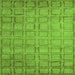 Square Abstract Green Modern Rug, abs5323grn