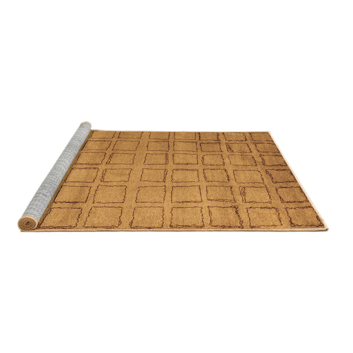 Sideview of Machine Washable Abstract Brown Modern Rug, wshabs5323brn