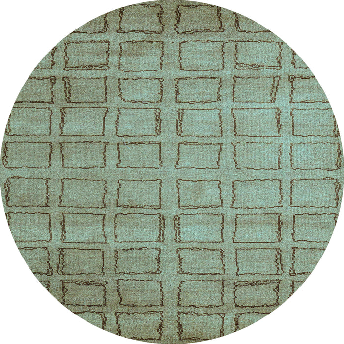 Round Machine Washable Abstract Light Blue Modern Rug, wshabs5323lblu