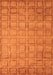 Machine Washable Abstract Orange Modern Area Rugs, wshabs5323org