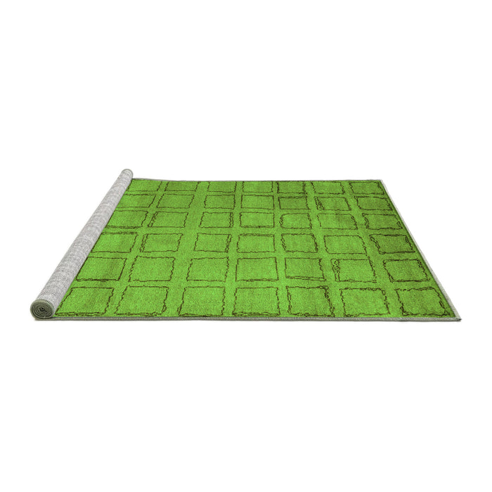 Sideview of Machine Washable Abstract Green Modern Area Rugs, wshabs5323grn