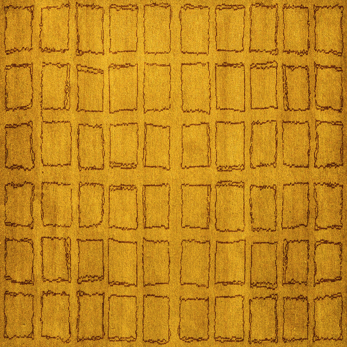 Square Machine Washable Abstract Yellow Modern Rug, wshabs5323yw