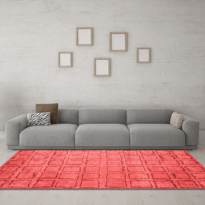 Modern Red Washable Rugs