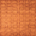 Square Machine Washable Abstract Orange Modern Area Rugs, wshabs5323org