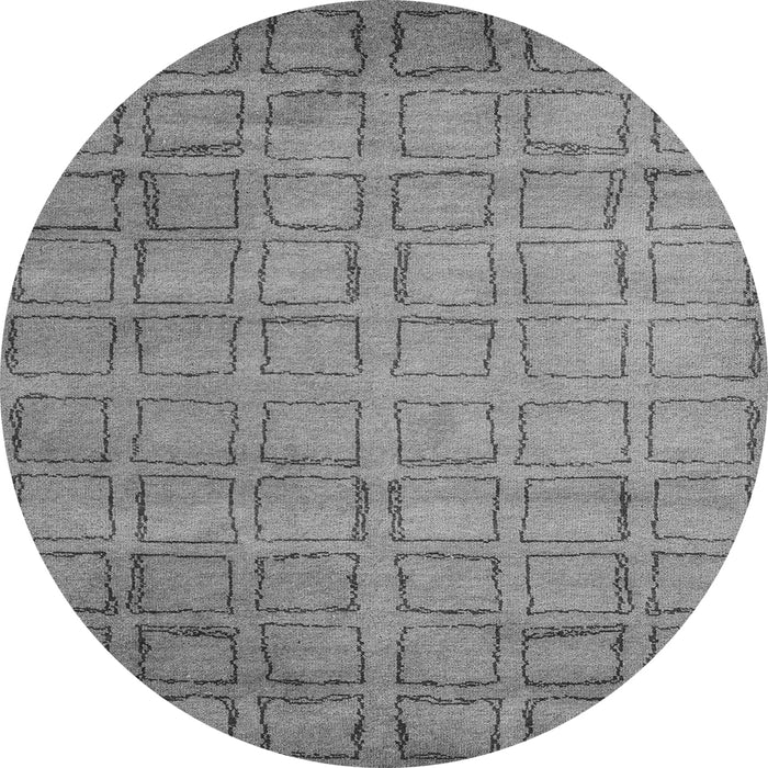 Round Abstract Gray Modern Rug, abs5323gry