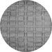 Round Abstract Gray Modern Rug, abs5323gry