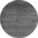 Round Abstract Gray Modern Rug, abs5324gry