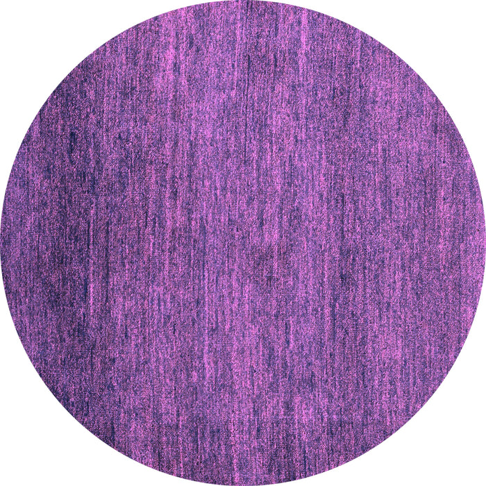 Round Abstract Purple Modern Rug, abs5324pur