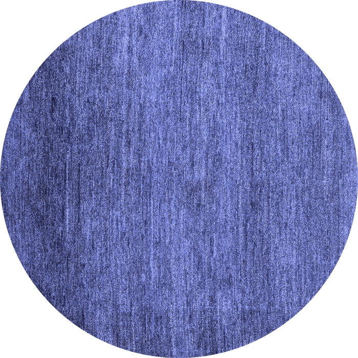Round Machine Washable Abstract Blue Modern Rug, wshabs5324blu