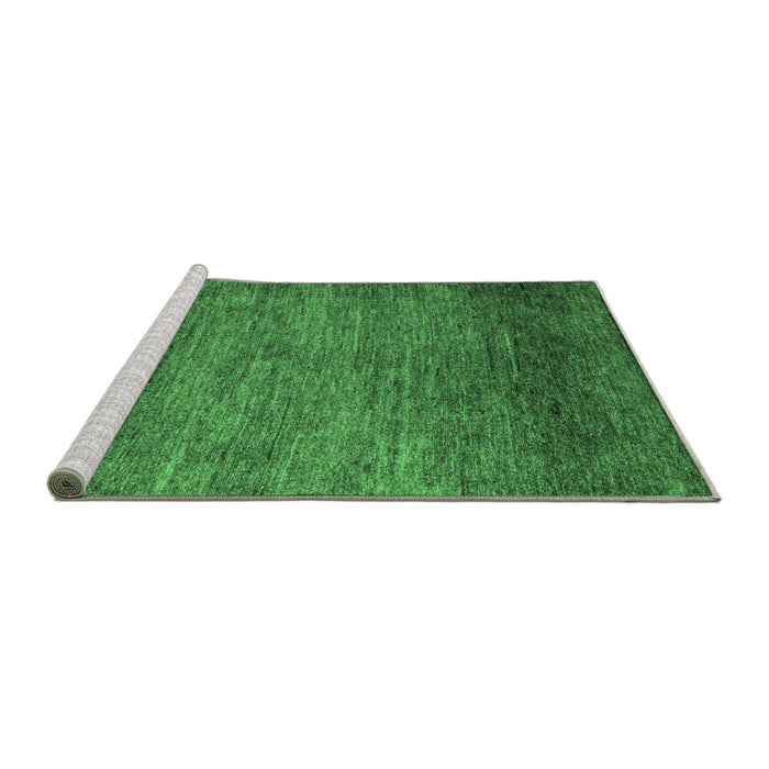 Sideview of Machine Washable Abstract Emerald Green Modern Area Rugs, wshabs5324emgrn