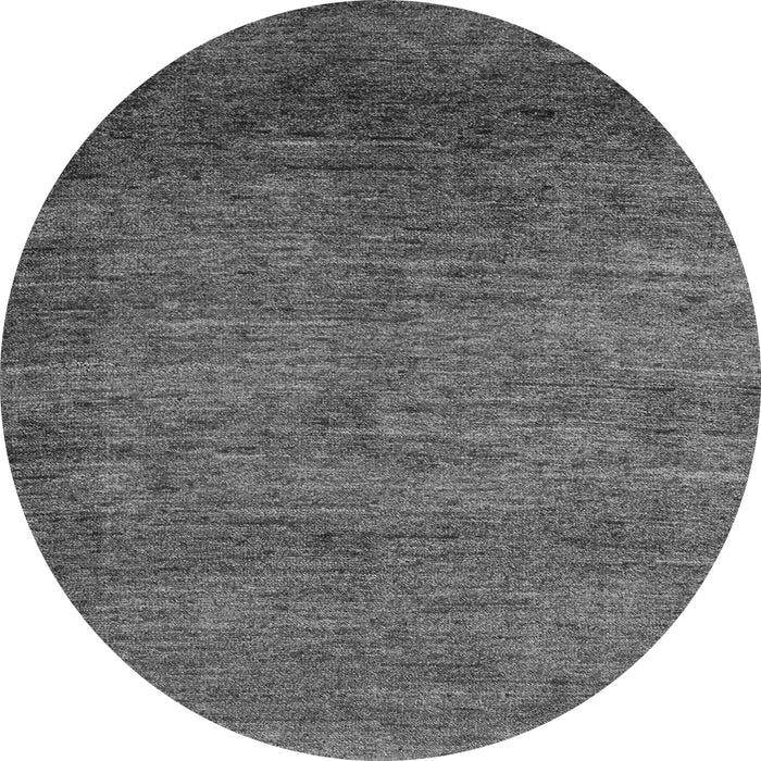 Round Machine Washable Abstract Gray Modern Rug, wshabs5324gry