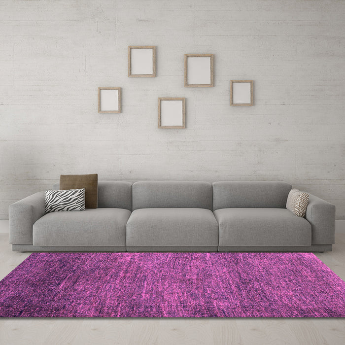 Machine Washable Abstract Pink Modern Rug in a Living Room, wshabs5324pnk