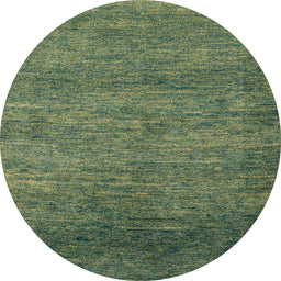 Round Abstract Green Modern Rug, abs5324