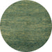 Round Abstract Green Modern Rug, abs5324