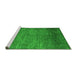 Sideview of Machine Washable Abstract Green Modern Area Rugs, wshabs5324grn