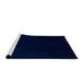 Sideview of Machine Washable Abstract Night Blue Rug, wshabs5325