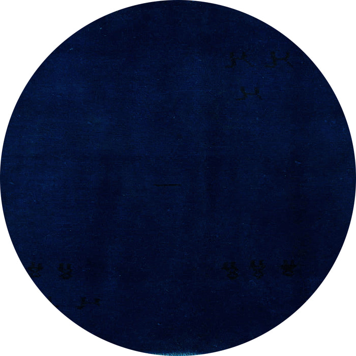 Round Abstract Light Blue Modern Rug, abs5325lblu