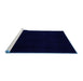 Sideview of Machine Washable Abstract Blue Modern Rug, wshabs5325blu