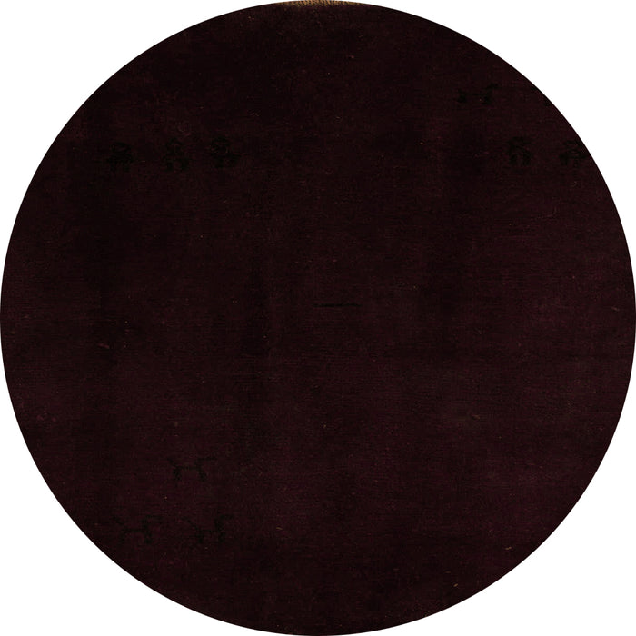 Round Abstract Orange Modern Rug, abs5325org