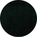 Round Abstract Green Modern Rug, abs5325grn