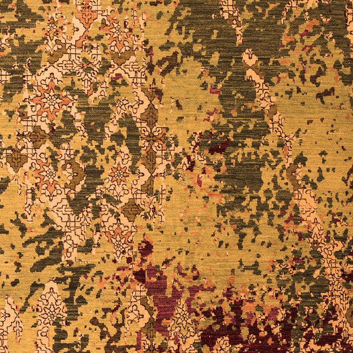 Machine Washable Abstract Orange Modern Area Rugs, wshabs5326org