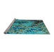 Sideview of Machine Washable Abstract Light Blue Modern Rug, wshabs5326lblu