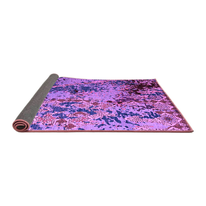 Sideview of Abstract Purple Modern Rug, abs5326pur