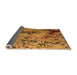 Sideview of Abstract Orange Modern Rug, abs5326org