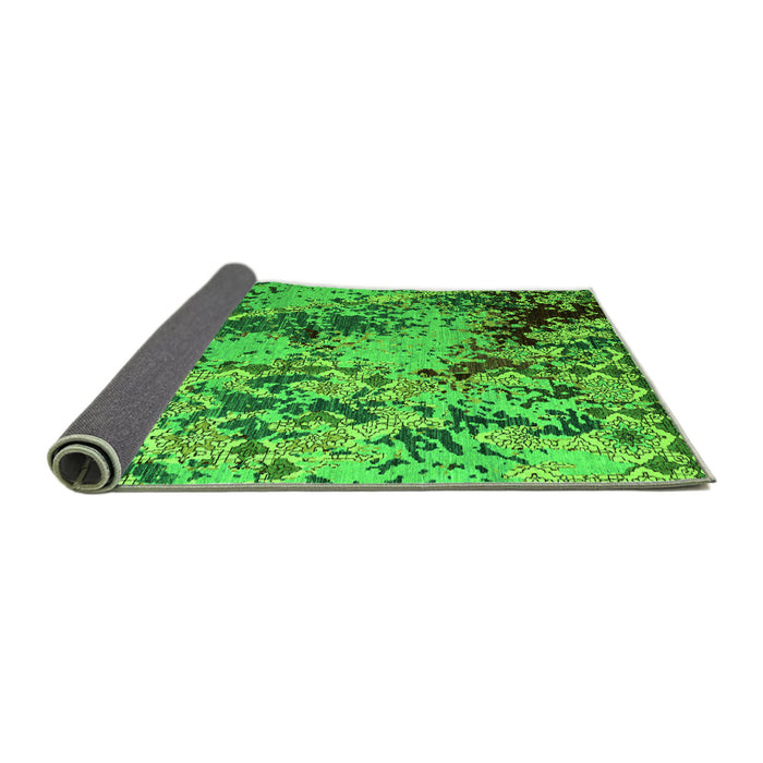 Sideview of Abstract Green Modern Rug, abs5326grn