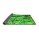 Sideview of Abstract Green Modern Rug, abs5326grn