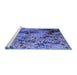 Sideview of Machine Washable Abstract Blue Modern Rug, wshabs5326blu