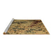 Sideview of Machine Washable Abstract Brown Modern Rug, wshabs5326brn