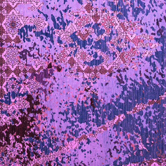 Square Abstract Purple Modern Rug, abs5326pur