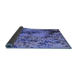 Sideview of Abstract Blue Modern Rug, abs5326blu