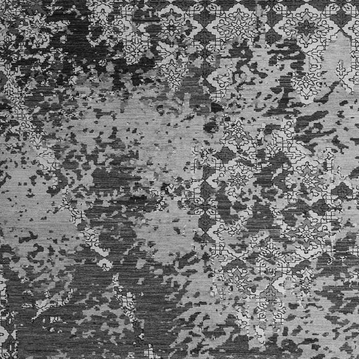 Square Machine Washable Abstract Gray Modern Rug, wshabs5326gry