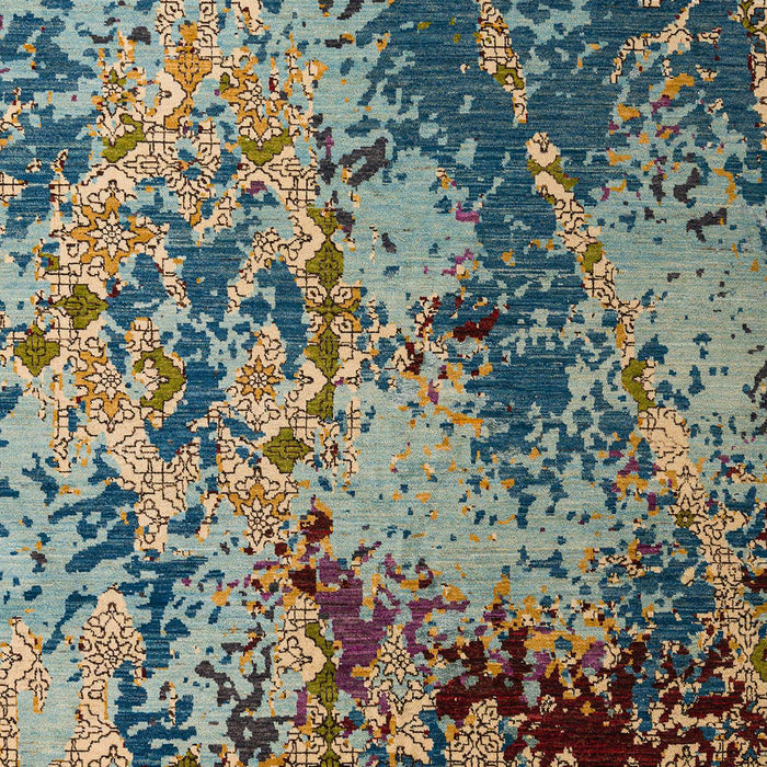 Machine Washable Abstract Light Black Rug, wshabs5326