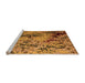 Sideview of Machine Washable Abstract Orange Modern Area Rugs, wshabs5326org