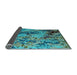 Sideview of Abstract Light Blue Modern Rug, abs5326lblu