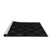 Sideview of Machine Washable Abstract Black Rug, wshabs5327