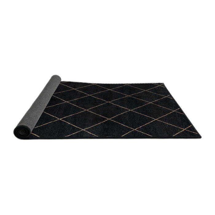 Sideview of Abstract Black Modern Rug, abs5327