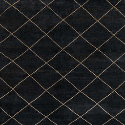 Square Machine Washable Abstract Black Rug, wshabs5327