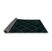 Sideview of Abstract Turquoise Modern Rug, abs5327turq